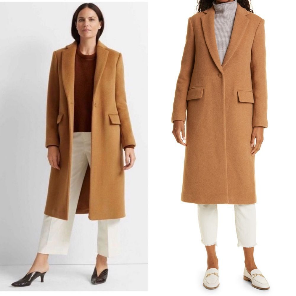 CLUB MONACO $479 Slim Tailored Wool Blend Coat